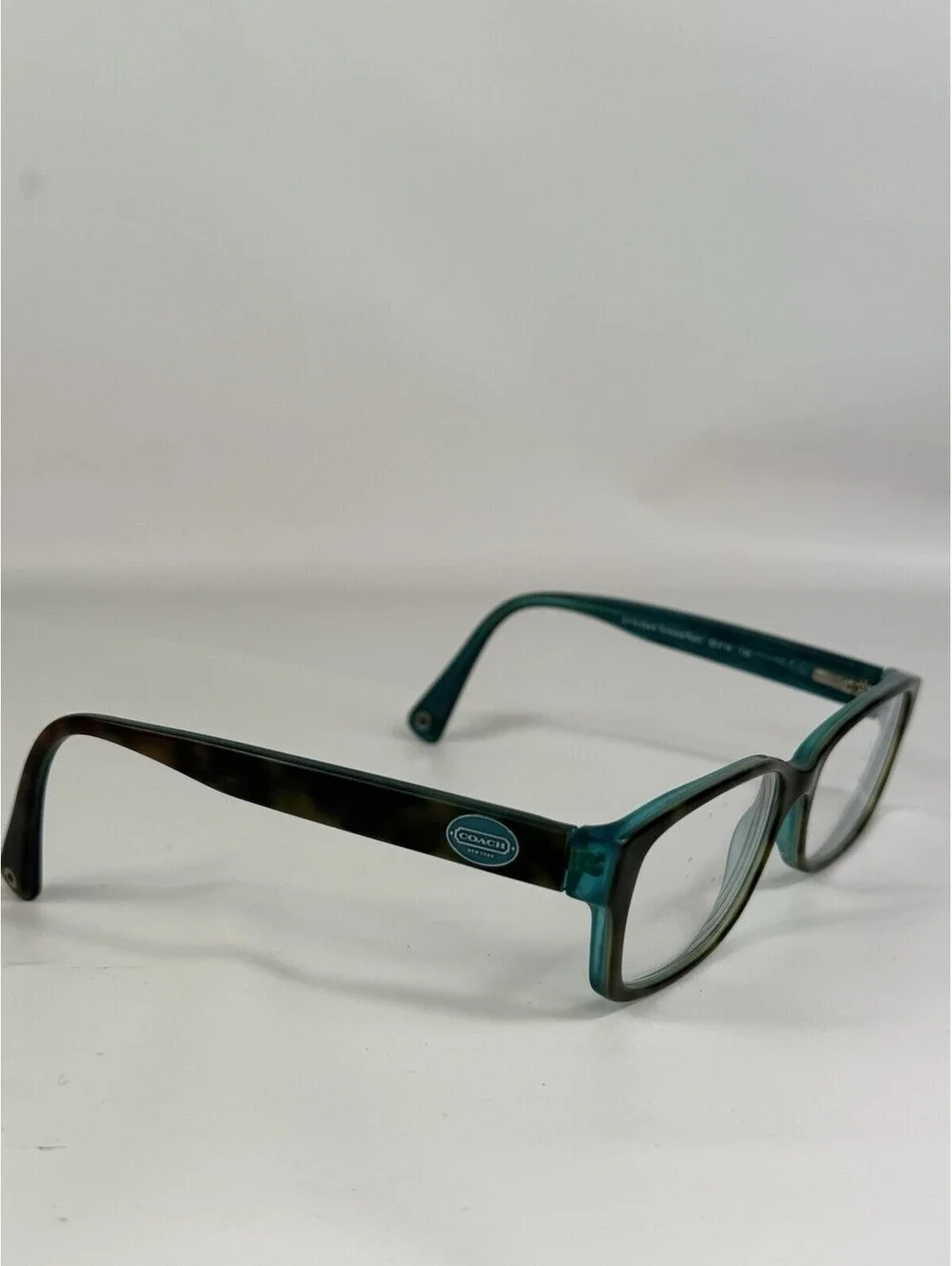 Coach Brooklyn HC 6040 5116 Dark Tortoise Teal Eyeglasses Frames 52-16 135